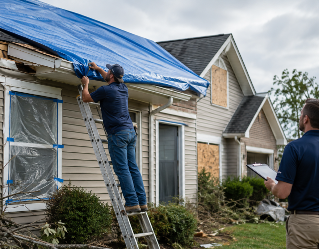 Temporary Repairs Before the Insurance Inspection